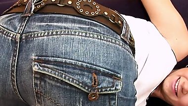 Babe with hairy blonde pussy gets undressed and ready to please herself