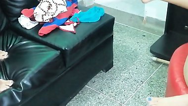 2  PART MY TRAINER IS VERY HOT AND I FUCK HER TO TAKE HER HEAT OFF