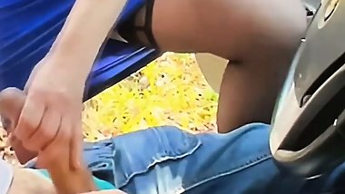 The milf in the car wants cock.