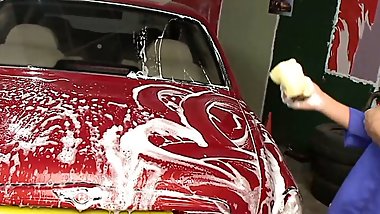 Car Wash Ladys having Break and Fun