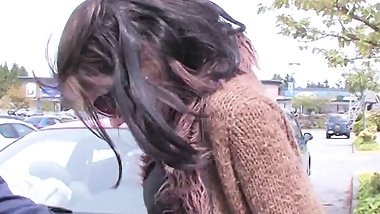 Young babe with a perfect body and tits gets her pussy and mouth fucked at the same time by two studs