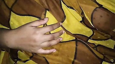 Neighbor aunty is wearing saree without blouse & big breasts
