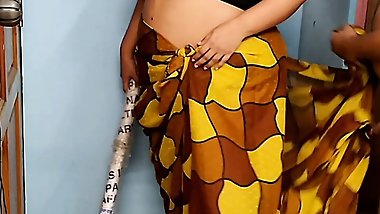 Indian Neighbor hot aunty sweeping the house when I fucked hard - AHH AHH jor se chodo mujhe