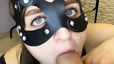 Gorgeous blowjob from the KittyElfia Brought sperm to shots right in the mouth, not a drop by