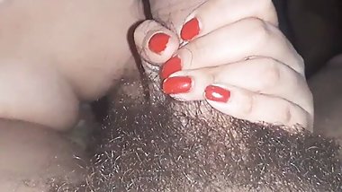 AFRICAN STEPMOM GIVES A BLOWJOB TO STEPSON'S COCK