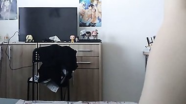 Girl Masturbate In Black Thigh Highs
