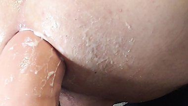 Huge 15 inch king cock dildo and 3 inch wide stretch my hole
