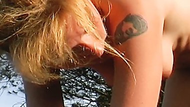 Sexy blonde amateur teen gets her amazing round ass covered with cum