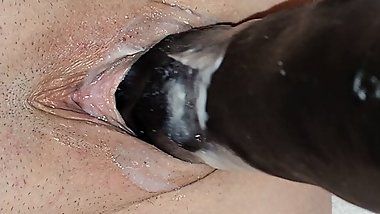 More huge bbc for my married pussy deep fat bbc dildo fill me up lots of pussy cream for you