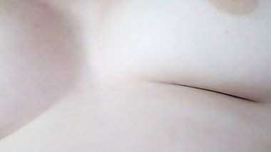 Hot girl plays with her wet pussy with a big dildo