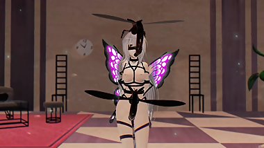 R-18 Arknights Skadi x Butterfly and Insects - Dream of You - Purple Wings Color Edit Smixix