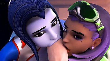 Widowmaker And Sombra Sucking Your Dick (POV)