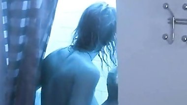 Shower teen masturbates getting lathered up