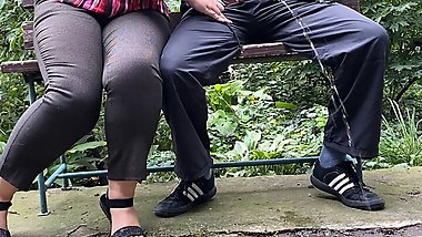 MILF loves street pissing fetish