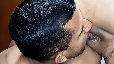 I eat this hot redhead milf slut's pussy in the kitchen
