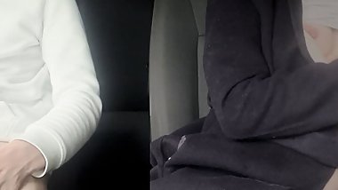 First dogging. The cuckold husband watches how his wife sucks stranger's dick