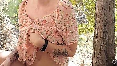 Horny Couple Has Spontaneous Sex In The Woods