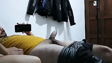 she loves sucking her stepbrother's cock when her parents go to work