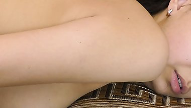 Regina Moonshine, a single brunette woman, is shown in 4K gently masturbating in 4k