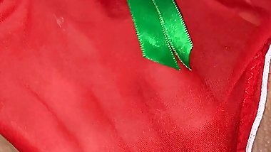 Masturbating in My Christmas Panties