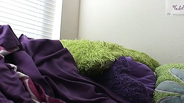 Sexy tattooed Kajira fucks herself with Sex Toys