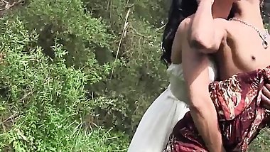 Isis Love and Nikki Darling get excited in nature