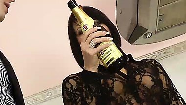 A threesome with two sexy sluts drenched in pleasure and pee