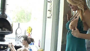 Lesbians with big tits Delilah Blue and Alexa Styles