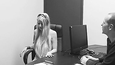 Blonde Anita Blue gets fucked in the mouth and then in the