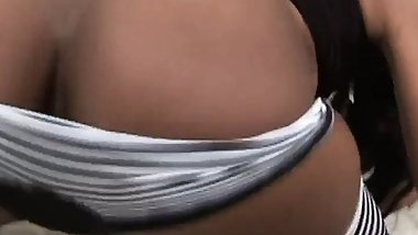 Envy busty ebony skin fucks black cock