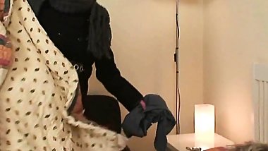 Horny girlfriends mommy is riding his cock