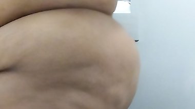 Pig whore shows off her fat ass