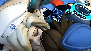 Tracer And Mercy Both Want That Dick In Their Mouth