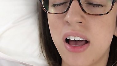 Shy nervous teen used and creampied by older man!