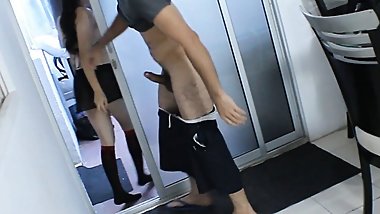 Fuck my cute stepsister's throbbing pussy - Creampie - Spanish Porn