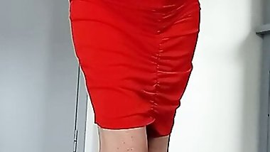 Lady in red