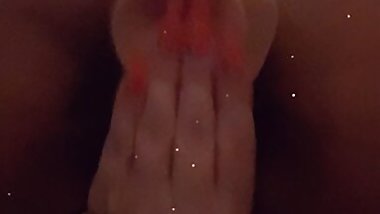 Watch me take this nice size dildo