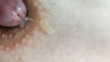 Cum on stepmom's tits