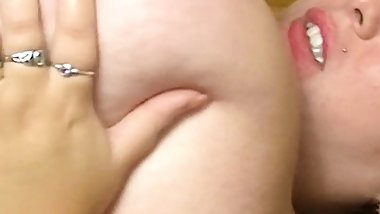 Huge tits babe with her first ever BBC