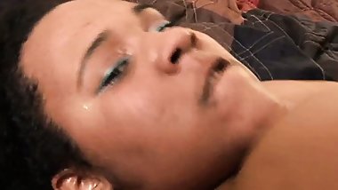 Busty bbw kitten sucks and fucks big black cock
