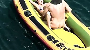 Blonde teen Christine Alexsis has sex on the high seas