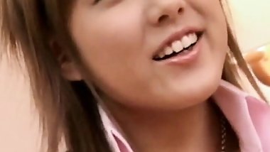 Asian babe rides mature cock in fetish scene