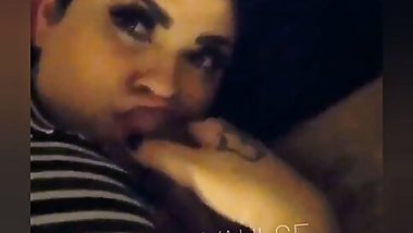 Sucking dick happily