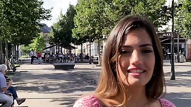 Amazing latina Penelope Cross having a hardcore double vaginal penetration