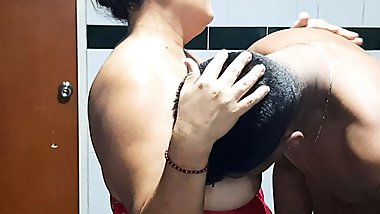 My stepmom sucks my dick in the kitchen while no one else is home