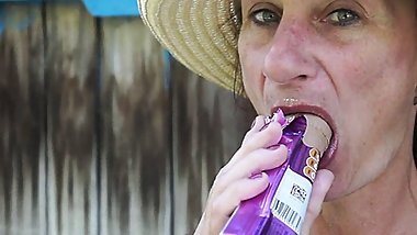 Erotick licking Ice Cream