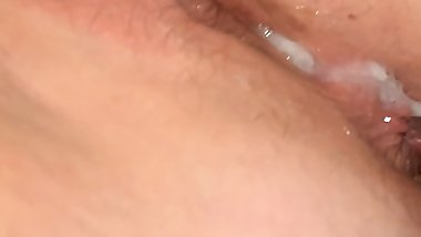 Hairy blonde mature creampie