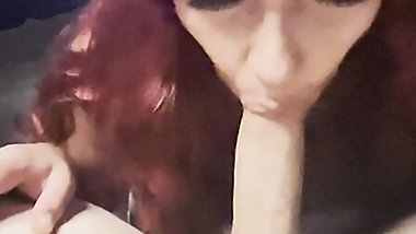 Sex slave deepthroating dick and submitted to master