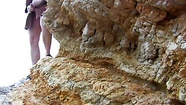 Milf Ride my cock on the rocks!