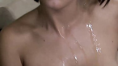 Paige Ashley loves feeling her big tits on multiple cocks in